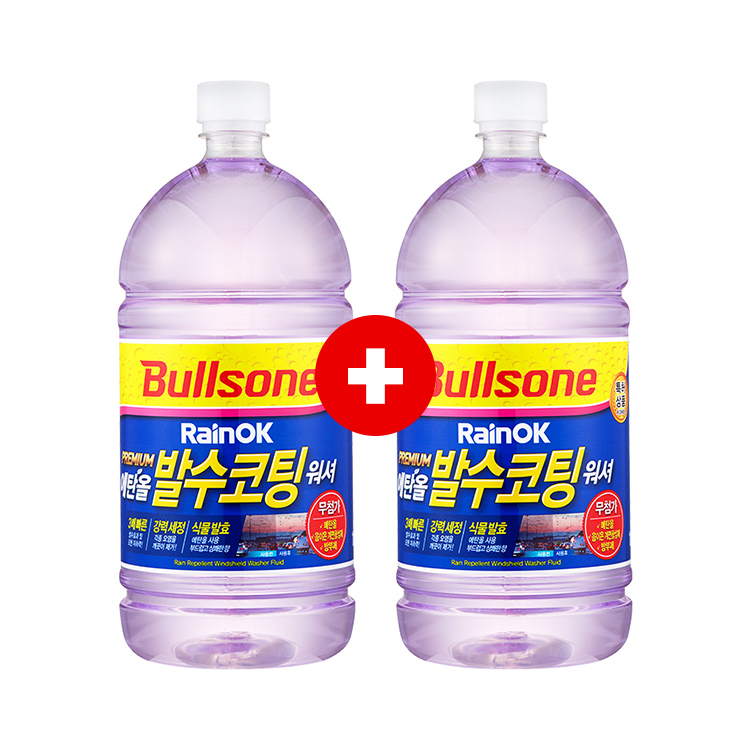 [1+1]불스원 레인OK 프리미엄 발수코팅 에탄올 워셔 1800ml