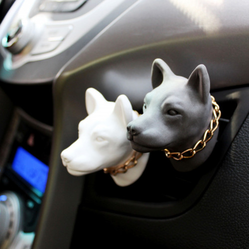 [헤카테]진돗개 차량용 석고방향제