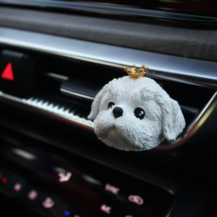 [헤카테]왕관말티즈 차량용 석고방향제