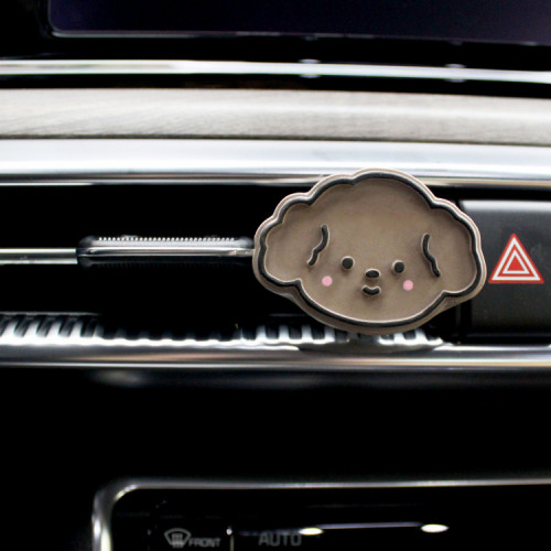 [헤카테]뽀짝 초코푸들 차량용 미니 석고방향제