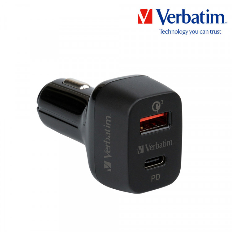 버바팀 차량용 고속 충전기 QC 3.0 42W PD2.0 듀얼 블랙