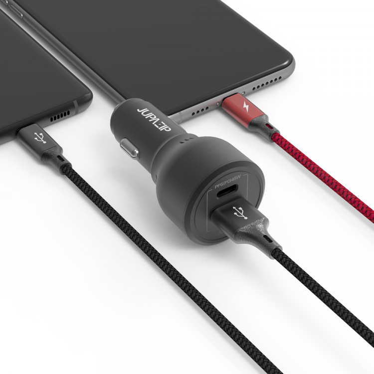 주파집 63W USB / PD 타입 PPS 차량용 초고속충전기 CC01