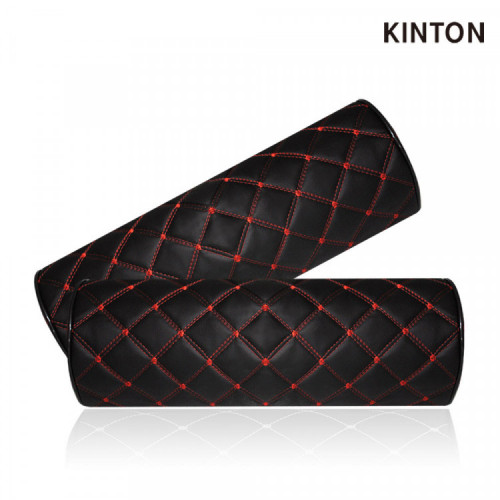 킨톤 가죽퀄팅 차량용 원형 목쿠션 2P