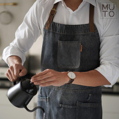 [뮤토]감성캠핑 빈티지 데님 앞치마