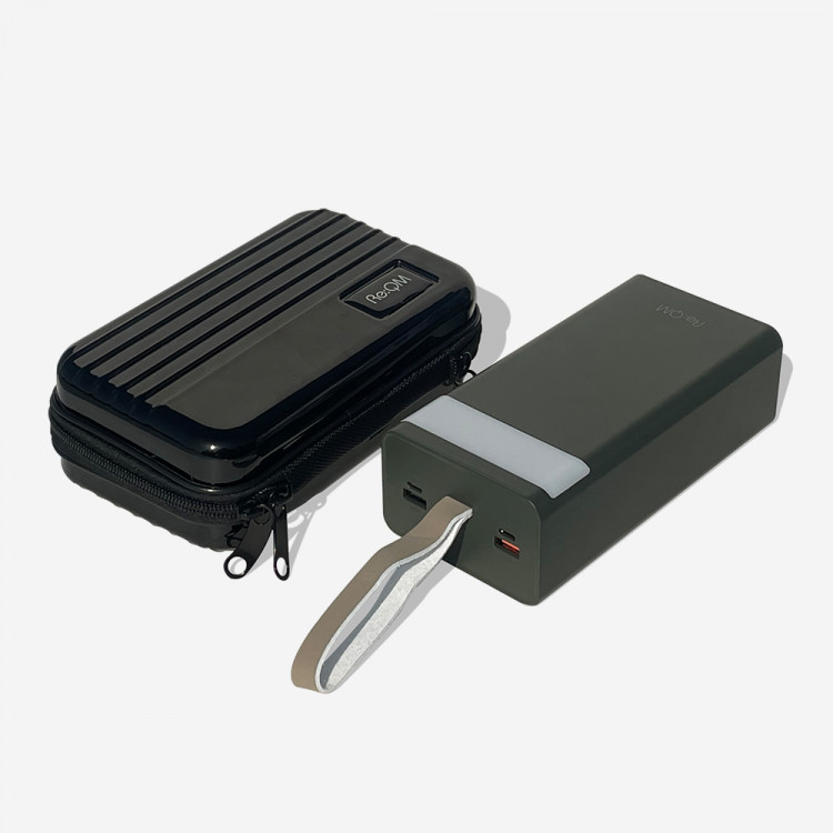 [리큐엠] LED조명 캠핑 낚시 차박용 고속충전 대용량 보조배터리 50000mAh 올리브 닌텐도 태블릿 18W