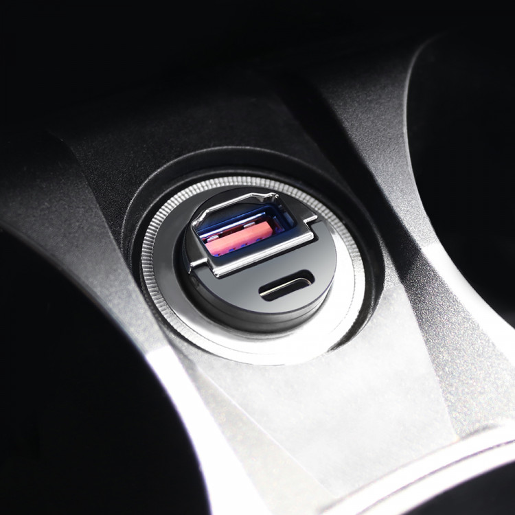 솔츠 차량용 고속 듀얼포트 미니 시거잭 충전기 PD 3.0