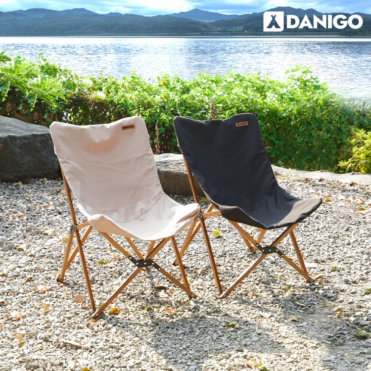 다니고 감성 캠핑의자 우드 뉴 릴렉스 체어 대형